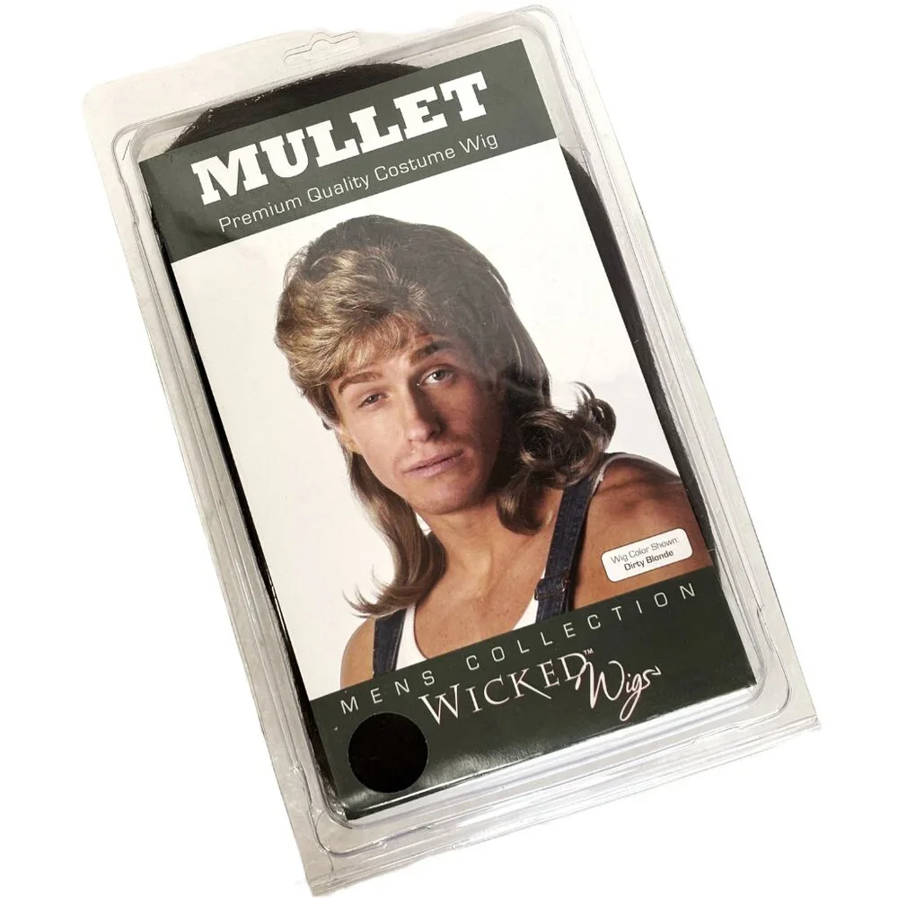 1980’s Style Mullet Brown Wig NIP - NWOT – NOS